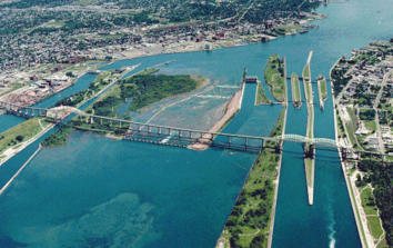 Soo Locks a short drive from Charley’s RV Resort Campground